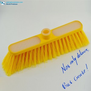 Akbrand Round Rim Plastic Broom Head med blødt TPR-bordur