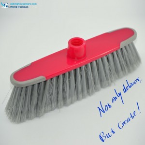 Akbrand Round Rim Plastic Broom Head med blødt TPR begge sider Bordure