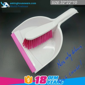 Akbrand Dustpan Børste Broom med Wave Shape Design PVC Line ved Dustpan indgang